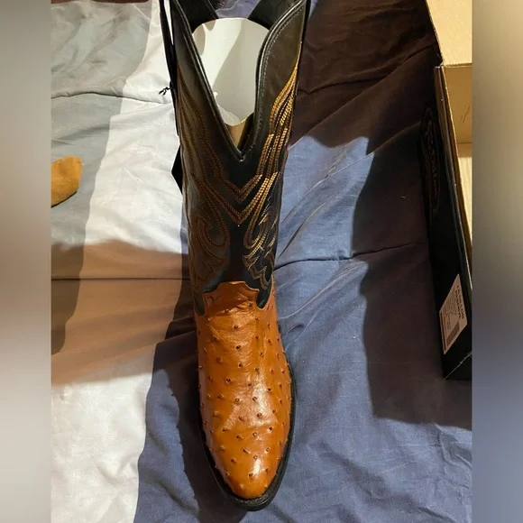 J.B Dillon Ostrich Skin Boots